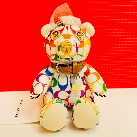 Coach Rainbow Bear Keychain/ Bag Charm - Picture 9 of 9
